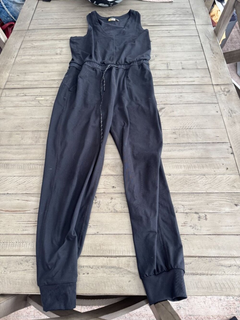ZELLA Black Lift Off Light Weight Sleeveless Jumpsuit Size Small - Picture 1 of 2
